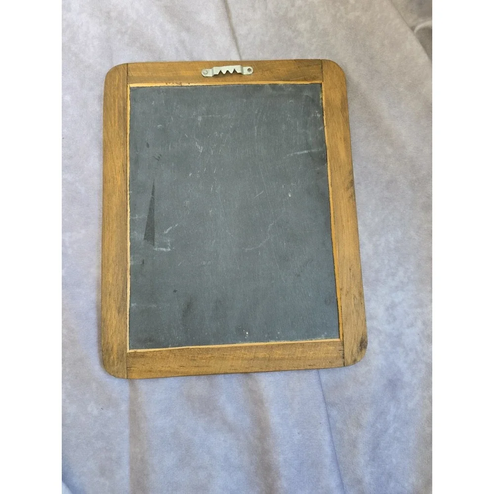 Vintage Wooden School Slate Blackboard Wall Hanging Teddy Bear Nursery Art RACO